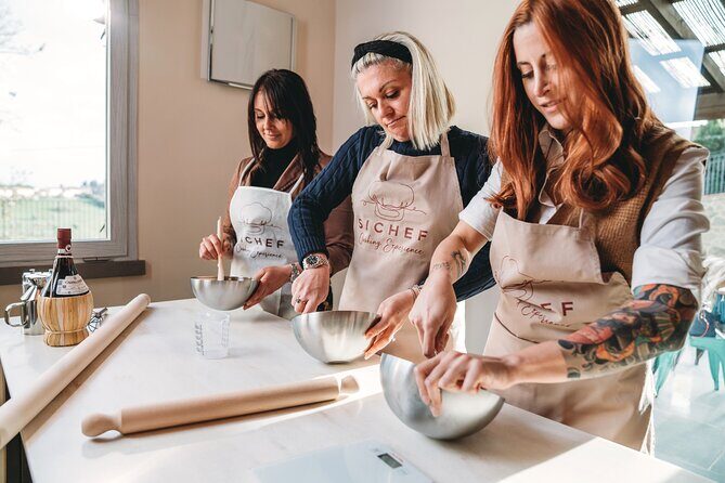 Chianti -Fresh Pasta Making Class and Sauces with Lunch or Dinner - The meal: appetizers, wine, dessert, and tasting what you made