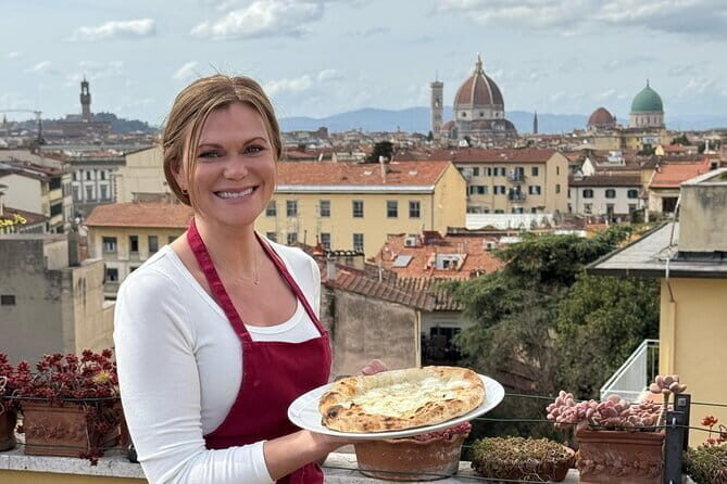 cooking class Pizza with a View of Florence Cathedral - What you’ll eat: pizza, stuffed pizza, focaccia, and wine with dinner