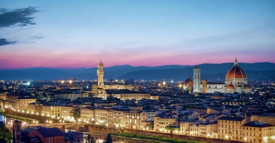 Florence by Night: 2-Hour Walking Tour - Duomo Square after dark: Cathedral dome, Baptistery glow, Loggia del Bigallo