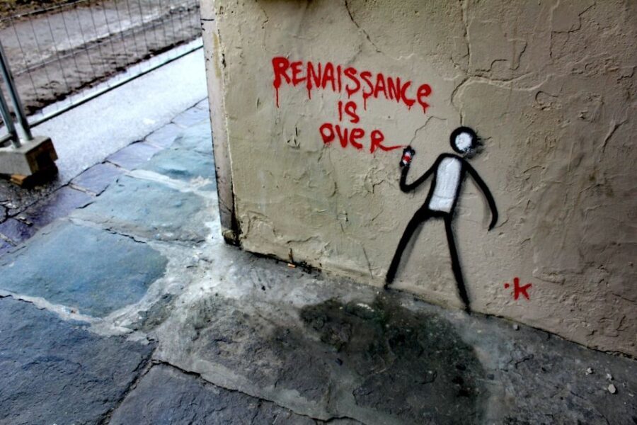 Florence: Street Art Tour - Via Palazzuolo: the street section where the art feels closer