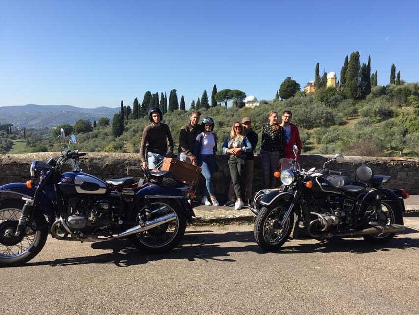 Florence Vintage Motorcycle Sidecar ride - Morning or Sunset - The Monumental Cemetery of the Holy Doors (Porte Sante) and a sweet stop