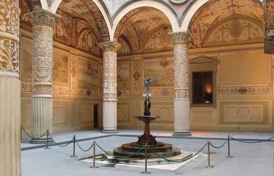 Florence:Palazzo Vecchio Skip-the-line Ticket & Audio Guide - Courtyard of Michelozzo: Arches, City Views, and Myth on Stone