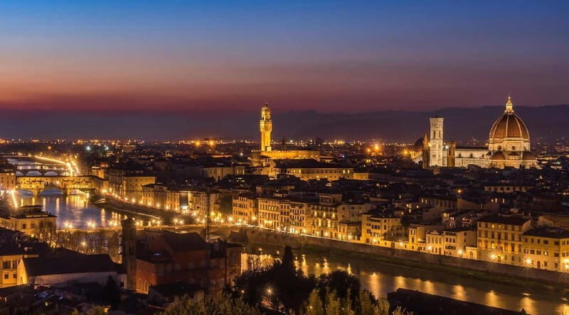 Florence:Sunset Panoramic Tour Fiesole & Michelangelo Square - Spotting Florence’s landmarks with the city lights on
