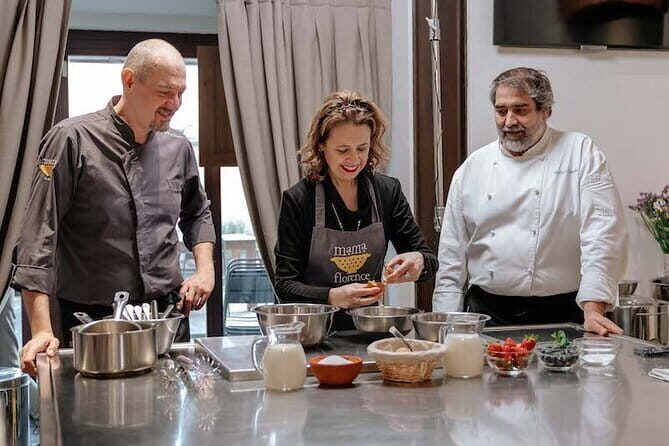 MaMa Florence Guided Market Tour and 4 Course-Pasta Cooking Class - The cooking school setup: AC kitchen, tools, and chef coaching