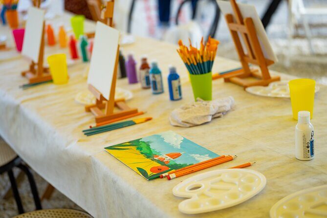 Paint And Drink Florentine Hills Art at La Birr'aia in Marignolle - Prosecco, bruschetta, and craft beer or wine included