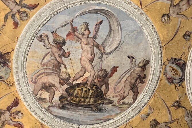 Palazzo Vecchio Tales - into Medici's secrets and mythology simbols - The Michelozzo Courtyard: Frescoes With a Purpose