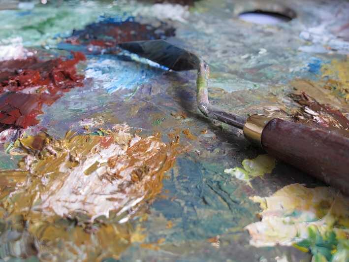 Palette Knife Painting Class Florence - What You’ll Create: A Textured Oil Painting on a Small Panel