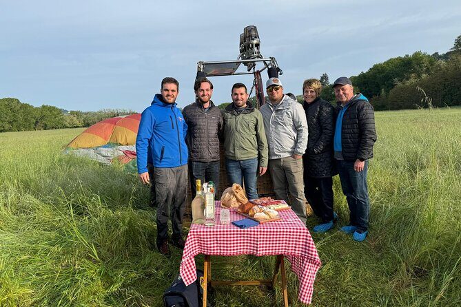 Private Hot Air Balloon ride in Tuscany countryside from Chianti - Landing ritual: breakfast, cured meats, schiacciata, and a toast