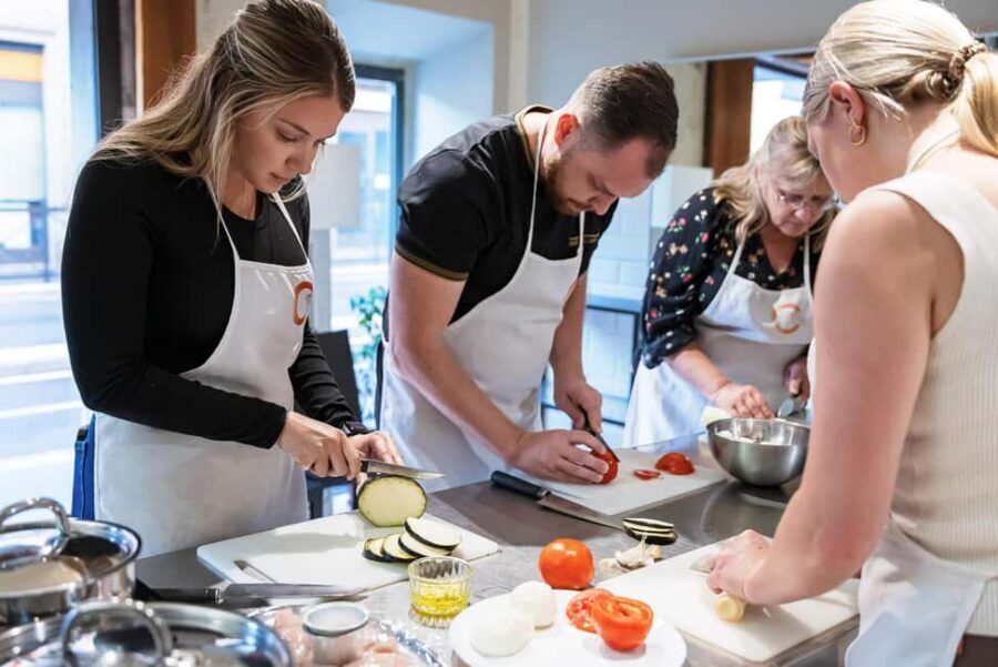 Tuscan Cooking Course with Florence Central Market Visit - The lunch finish with wine: why eating right away is part of the point