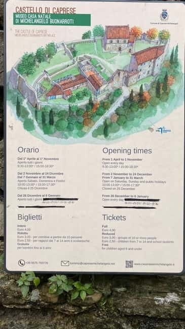 Tuscany: Sanctuary of La Verna Day Tour Private Tour - Michelangelo’s birthplace in Caprese Michelangelo: a very different kind of art stop